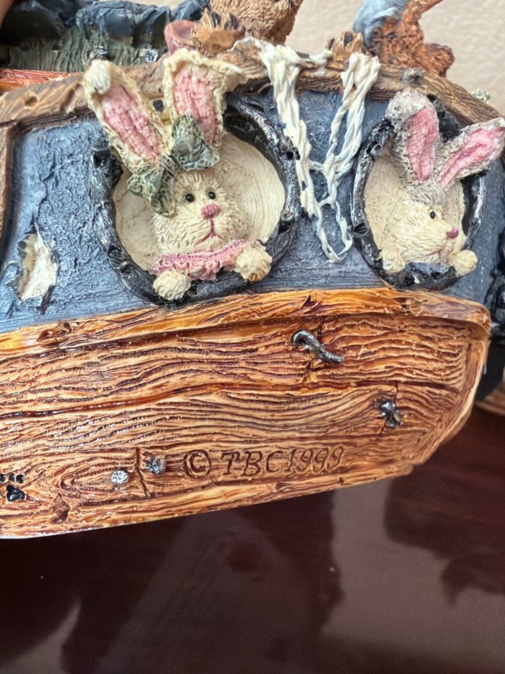 1999 Boyds Bears Noah's Ark Resin Bookends #4001 Set of 2 - Pre-owned No Box - Picture 15 of 16